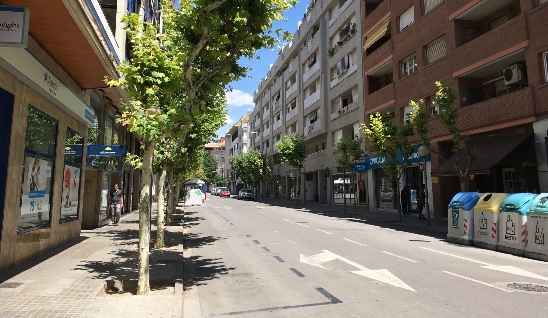 Calle Alcoraz en la ciudad de Huesca