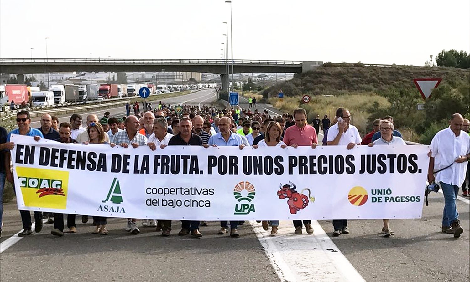 Acto en defensa del sector de la fruta - Bajo Cinca - Verano 2017