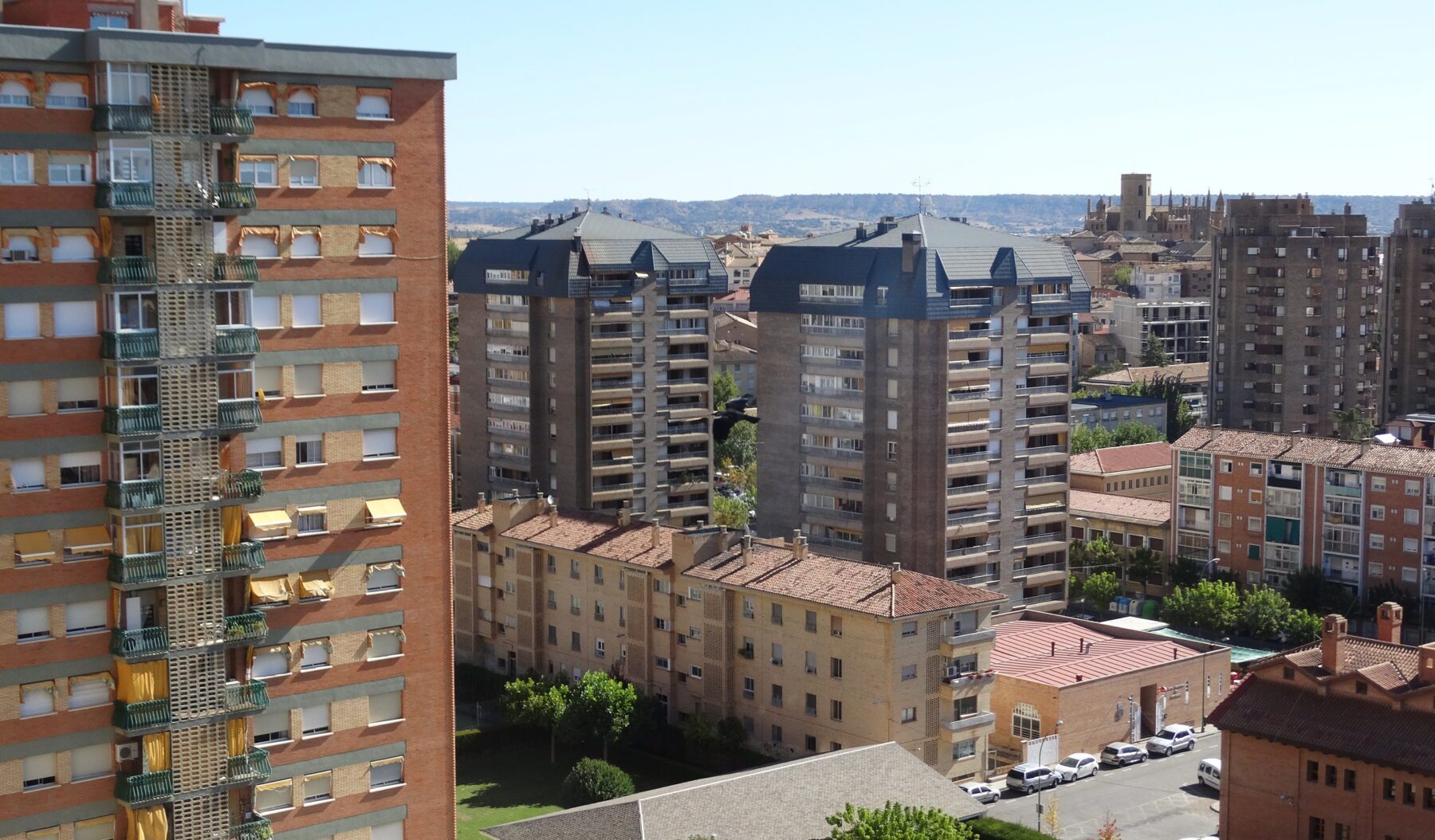Areas residenciales en la ciudad de Huesca